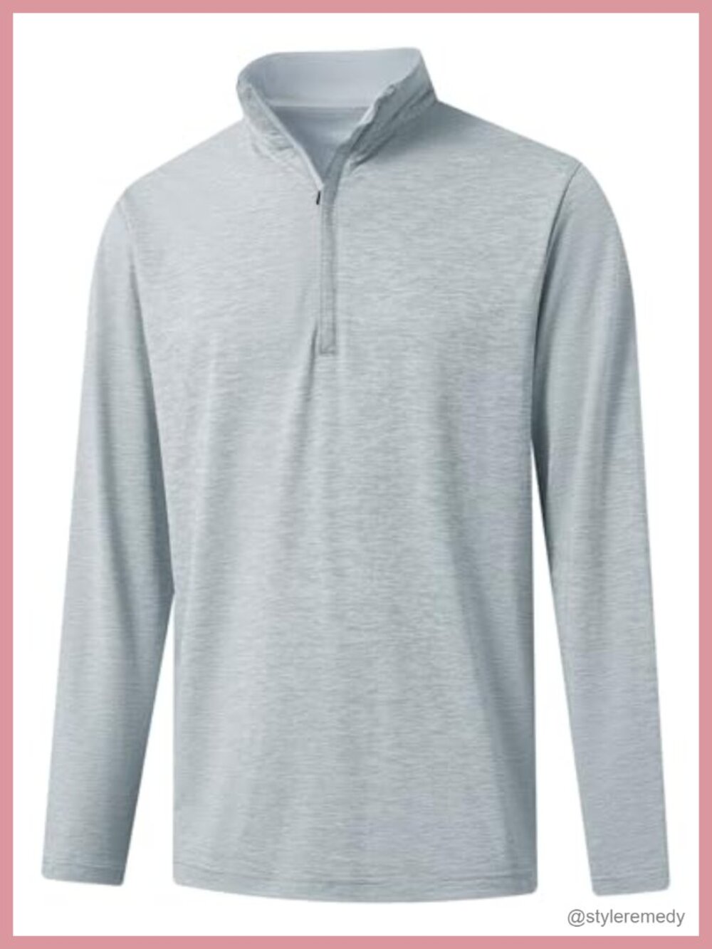 Men's Quarter Zip Pullover Mock Neck Dry Fit Brushed Performance Golf Sweatshirt